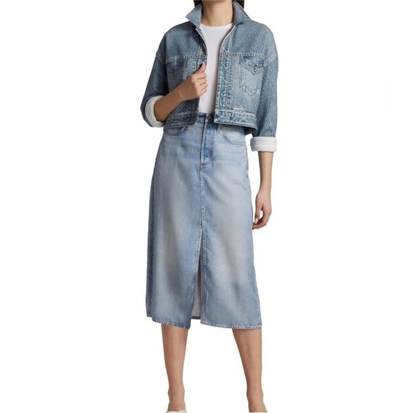 Rag and Bone Miramar Printed denim jacket NEW - Picture 2 of 8